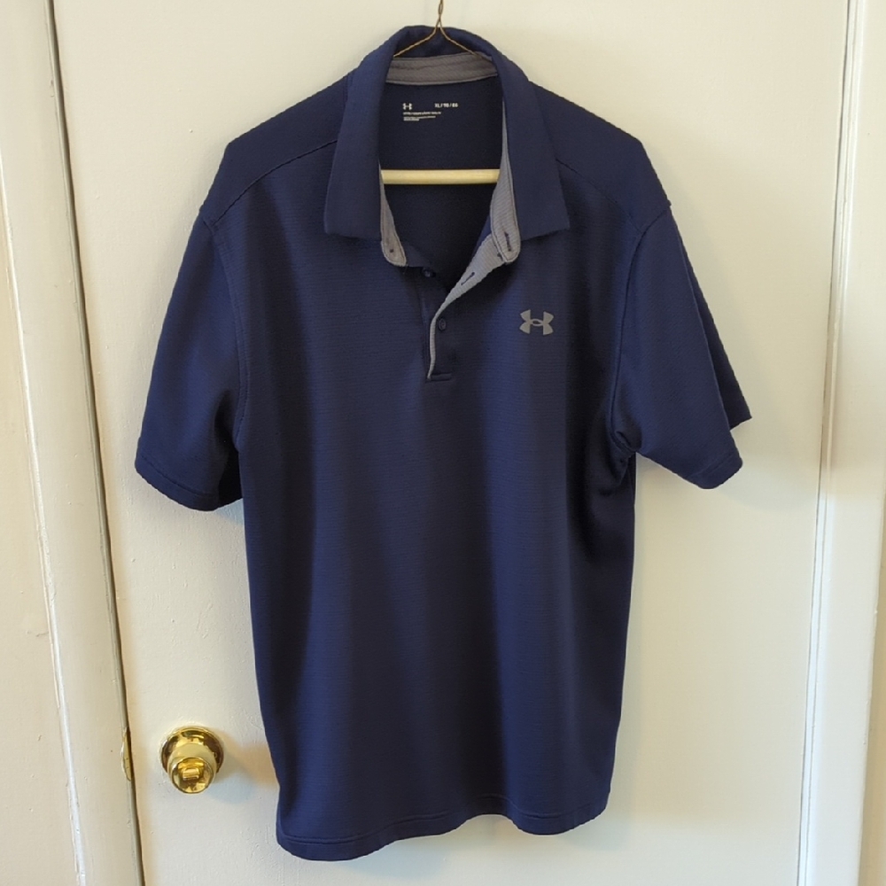 Under Armour Men's Navy Blue Polo